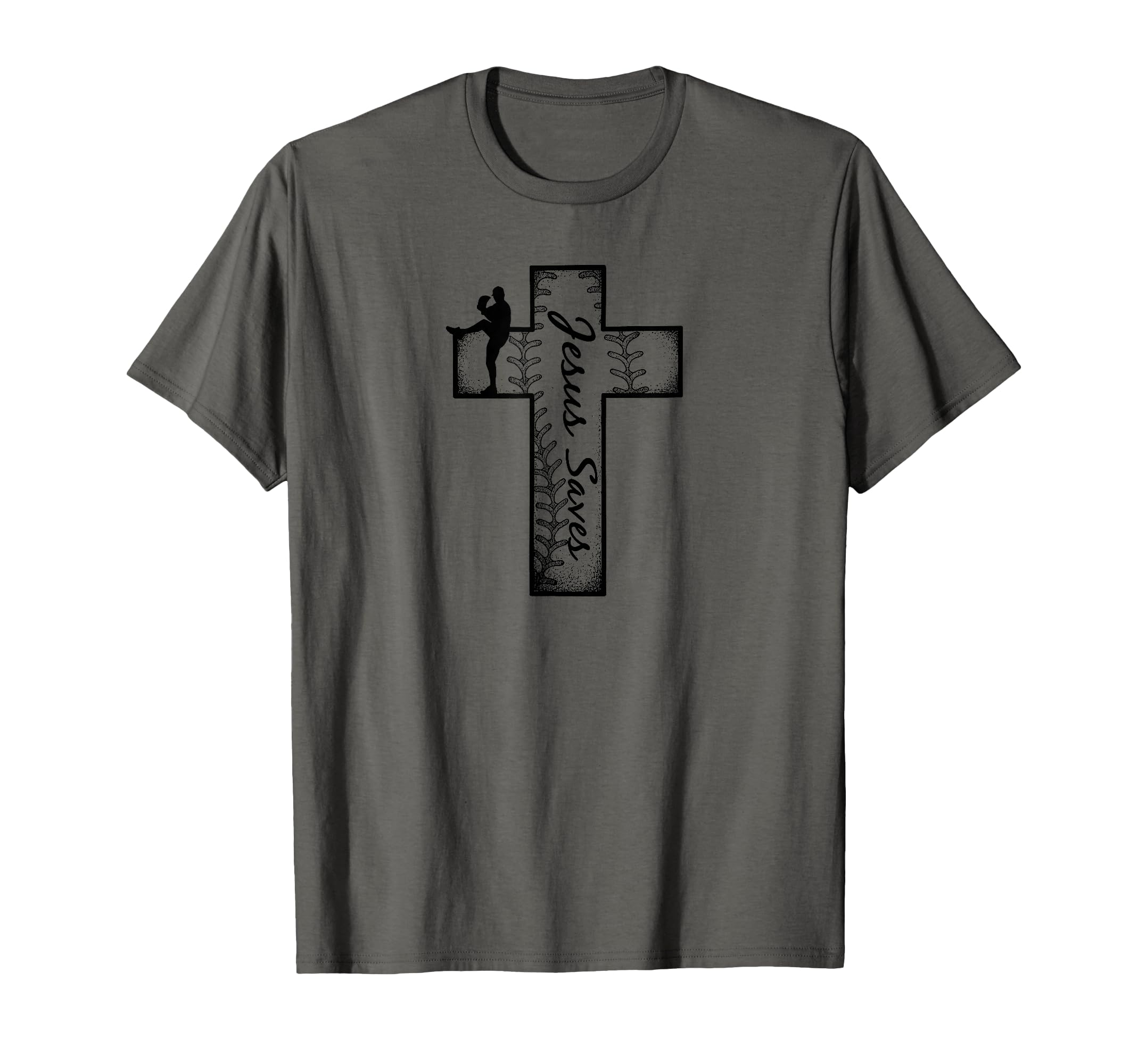 Jesus Saves Christian Cross Baseball T-Shirt - Fun Novelty Design Unisex - T-Shirt, Sweatshirt, Hoodie