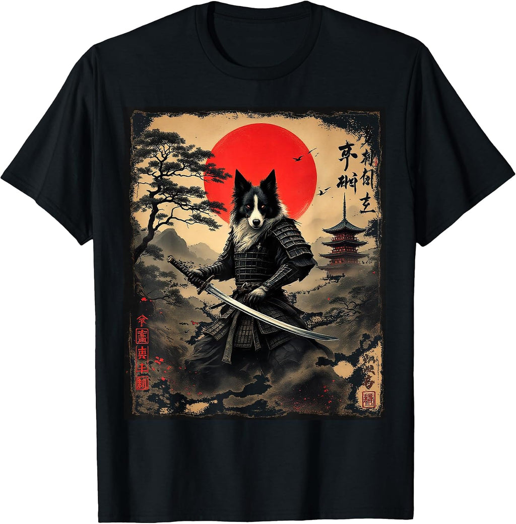 Samurai Dog Art Designs - Adult & Kids T-Shirts, Sweatshirts & Hoodies apparel design preview 1
