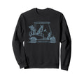 German Shepherd Dad Golf Car Sweatshirt - Minimalist Print for Adults - T-Shirt, Sweatshirt, Hoodie