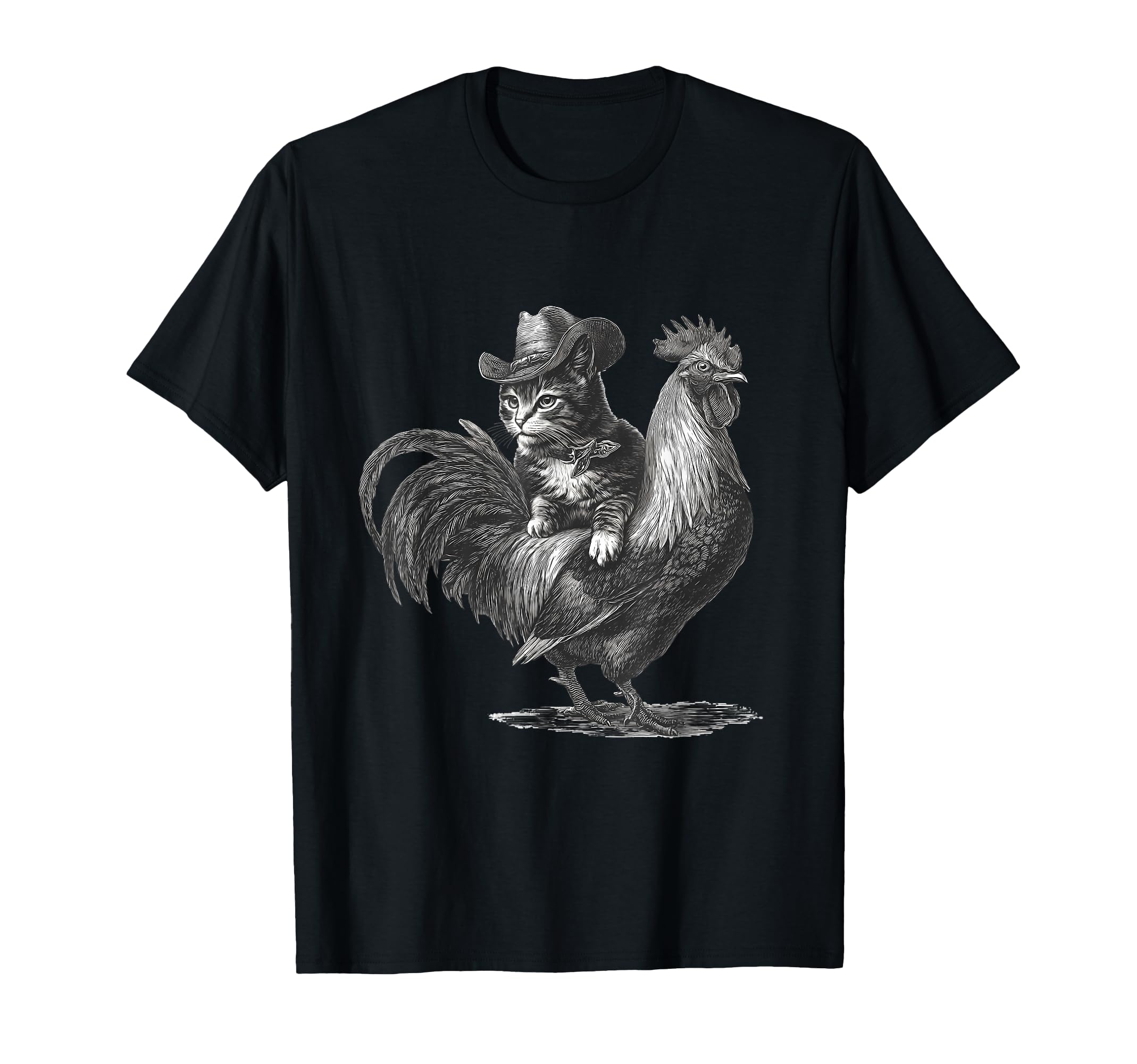 Country Western Cowgirl Funny Cowboy Cat T-Shirt - Graphic Print Unisex - T-Shirt, Sweatshirt, Hoodie