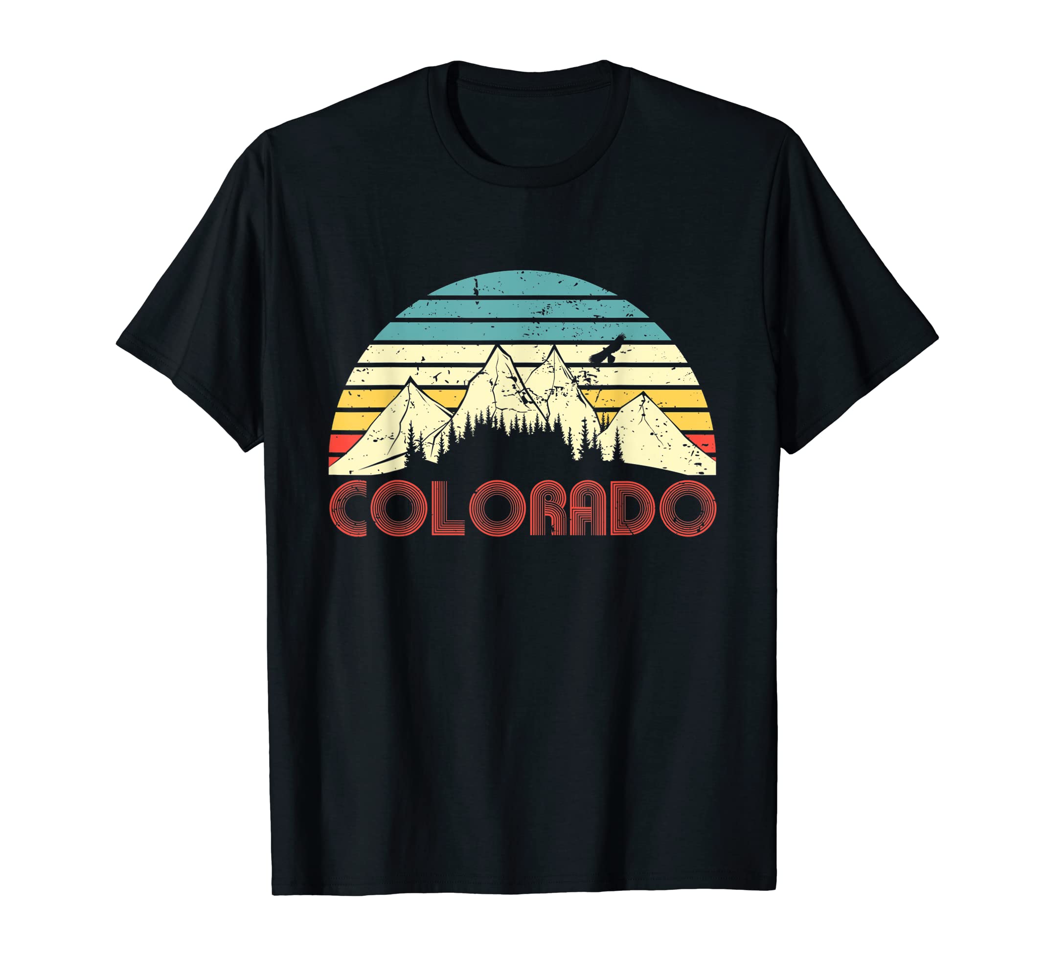 Distressed Colorado Flag Rocky T-Shirt - Novelty Apparel for Adults - T-Shirt, Sweatshirt, Hoodie