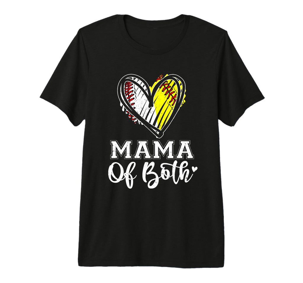 Mama Both Baseball Softball Mama T-Shirt - Casual Everyday Wear for Adults - T-Shirt, Sweatshirt, Hoodie
