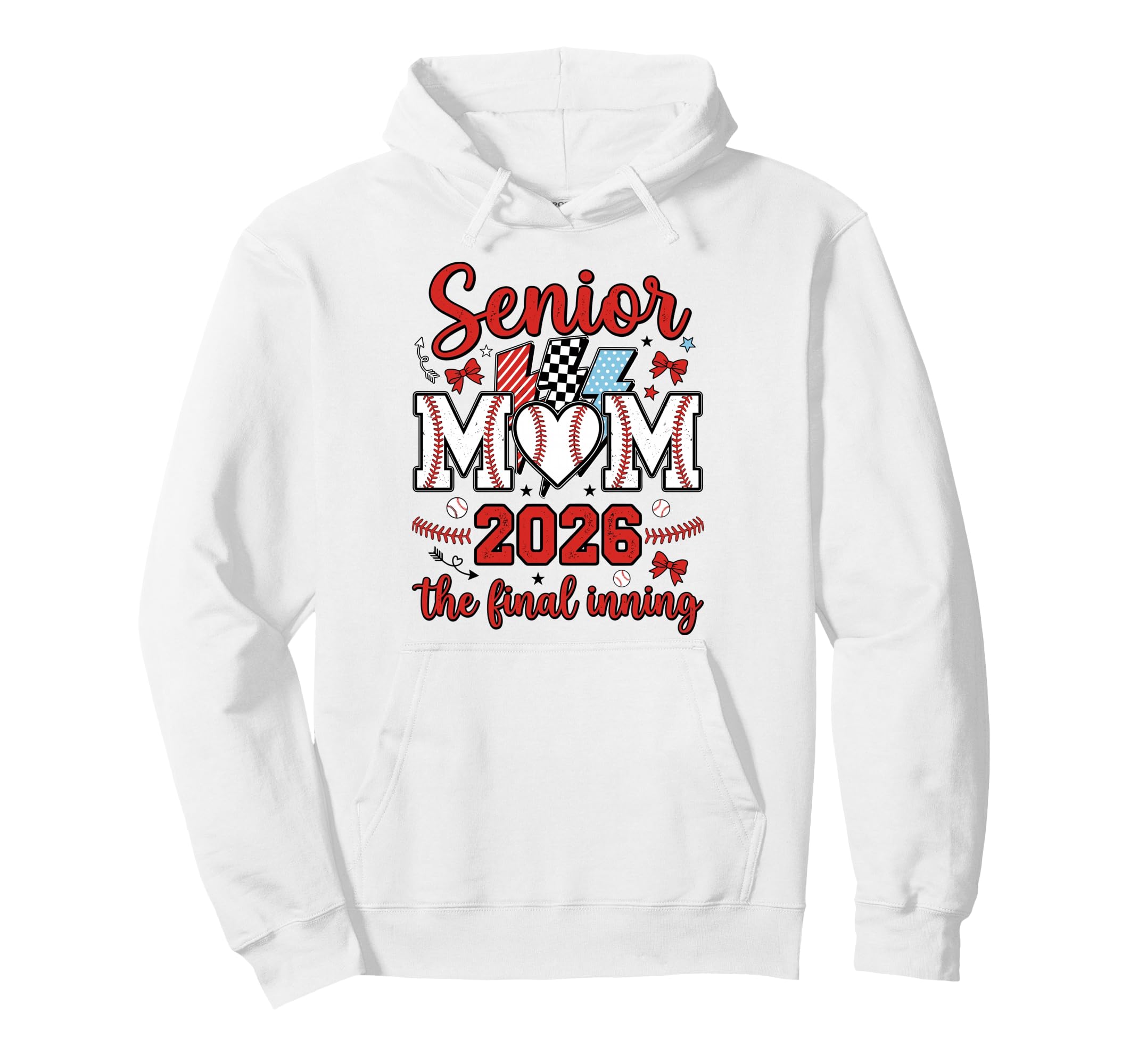 Senior Mom 2026 Baseball Final Inning Hoodie - Aesthetic Graphic Unisex - T-Shirt, Sweatshirt, Hoodie