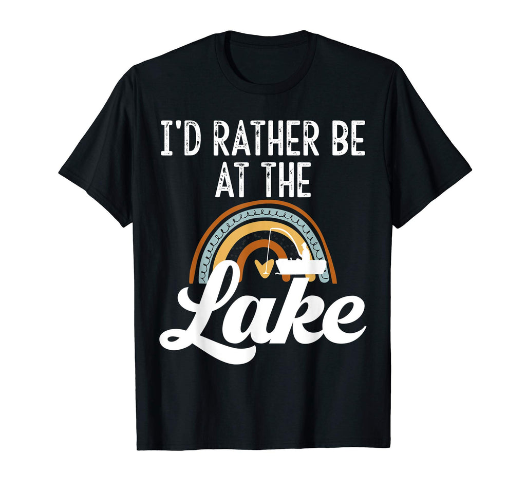 Id Rather Be Lake Life Lover Fishing T-Shirt - Custom Art Print for Adults - T-Shirt, Sweatshirt, Hoodie