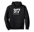 317 Made Indianapolis Distressed Hoodie - Fun Novelty Design for Adults - T-Shirt, Sweatshirt, Hoodie