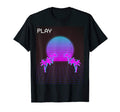 80S Grid Aesthetic Vaporwave Palm Trees T-Shirt - Unique Graphic for Adults - T-Shirt, Sweatshirt, Hoodie