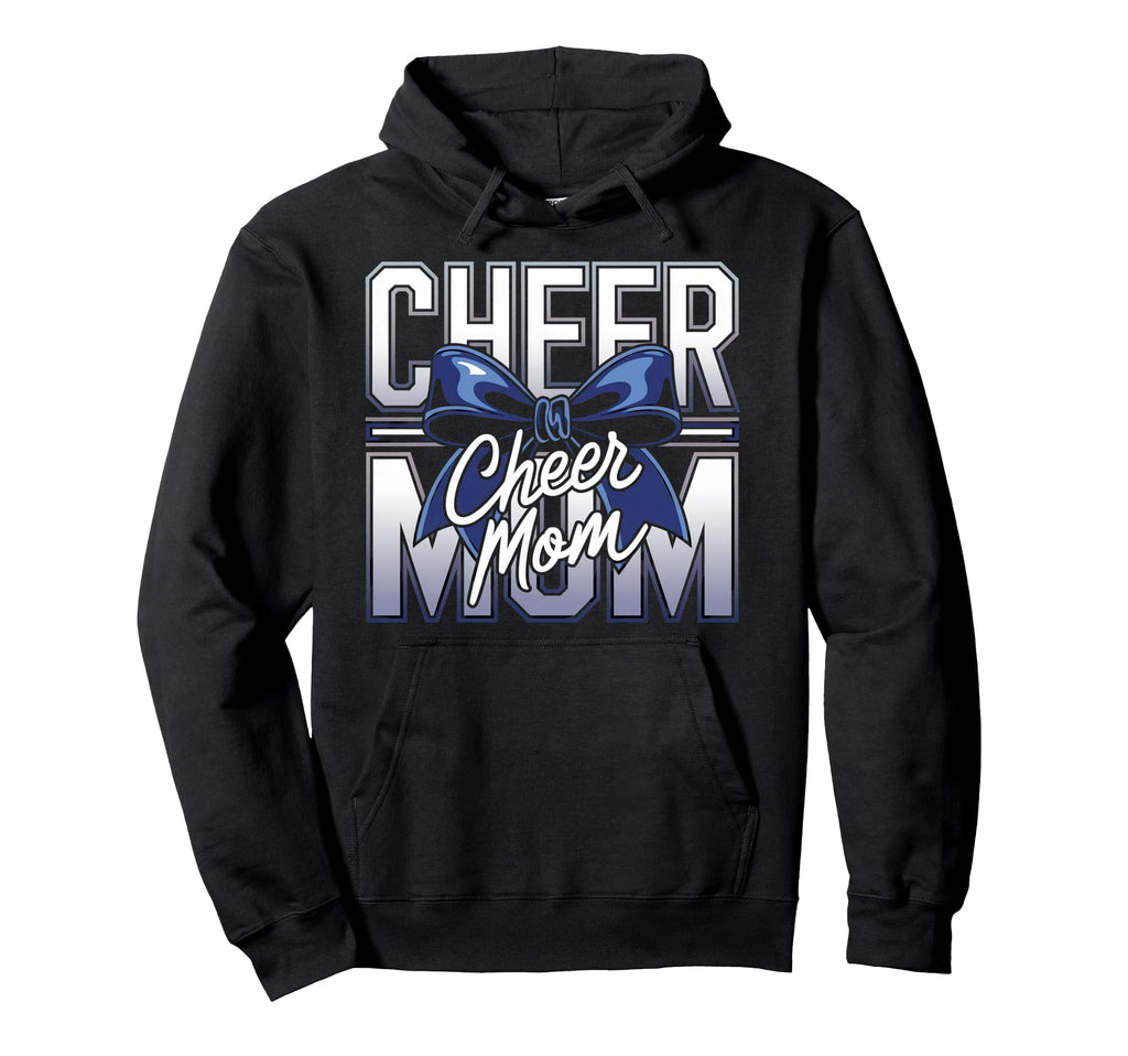 Cheer Mom Mother Bow Cheerleader Hoodie - Casual Everyday Wear for Adults - T-Shirt, Sweatshirt, Hoodie