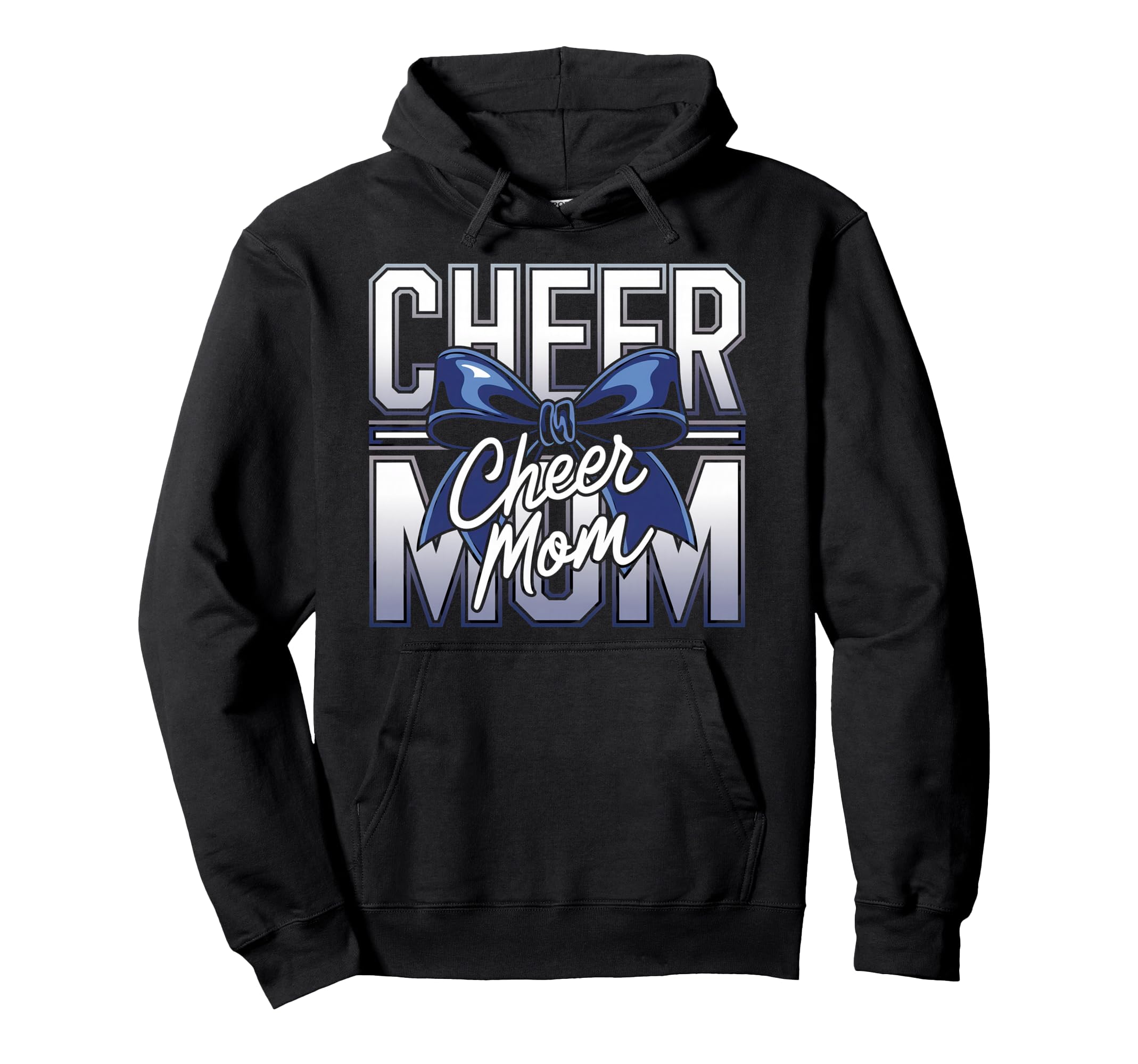 Cheer Mom Mother Bow Cheerleader Hoodie - Casual Everyday Wear for Adults - T-Shirt, Sweatshirt, Hoodie