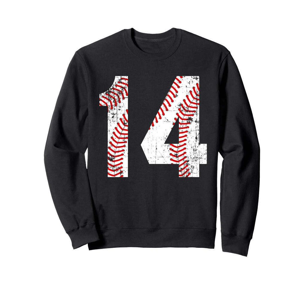 Baseball 14 Jersey Number Sweatshirt - Graphic Print for Adults - T-Shirt, Sweatshirt, Hoodie
