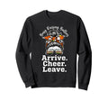 Busy Raising Ballers Arrive Cheer Sweatshirt - Minimalist Print Men Women - T-Shirt, Sweatshirt, Hoodie