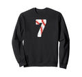 Baseball Player Jersey Number 7 7 Sweatshirt - Novelty Apparel for Adults - T-Shirt, Sweatshirt, Hoodie