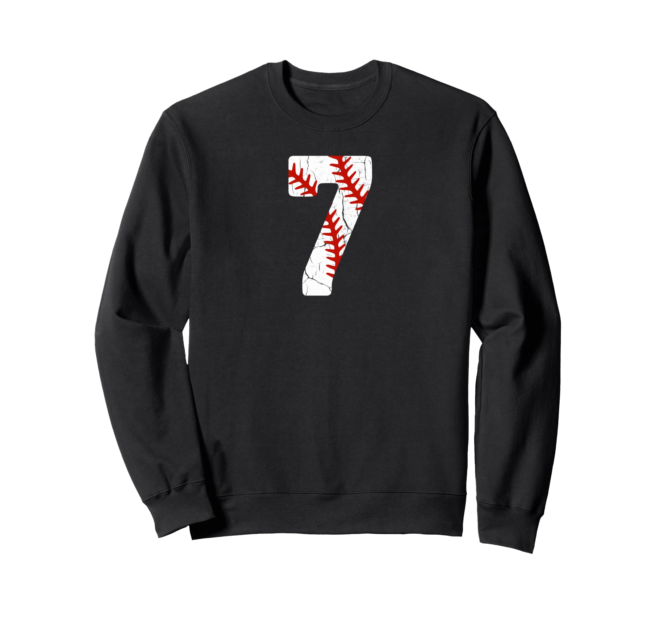 Baseball Player Jersey Number 7 7 Sweatshirt - Novelty Apparel for Adults - T-Shirt, Sweatshirt, Hoodie
