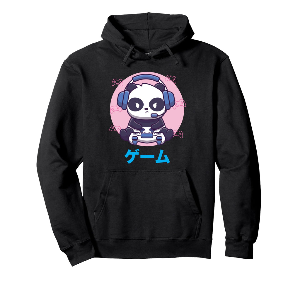 Panda Gaming Kawaii Otaku Japanese Hoodie - Casual Everyday Wear Men Women - T-Shirt, Sweatshirt, Hoodie