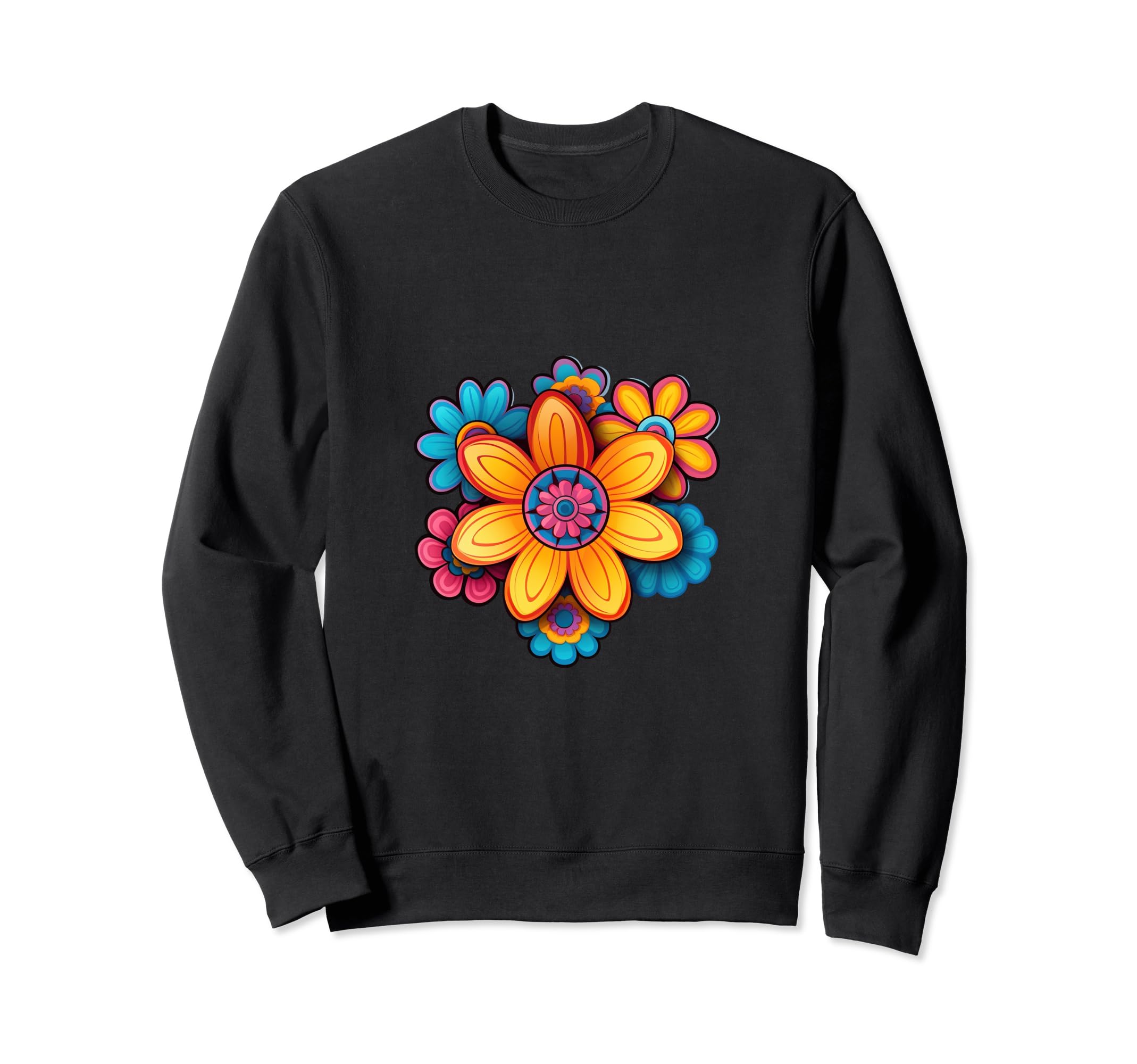 Groovy Flower Power Sweatshirt - Custom Art Print Unisex - T-Shirt, Sweatshirt, Hoodie