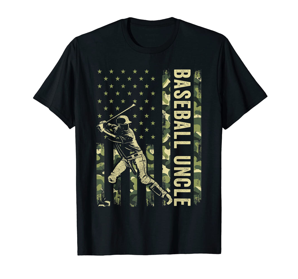 Hitter Baseball Camo American Flag T-Shirt - Trendy Graphic Unisex - T-Shirt, Sweatshirt, Hoodie