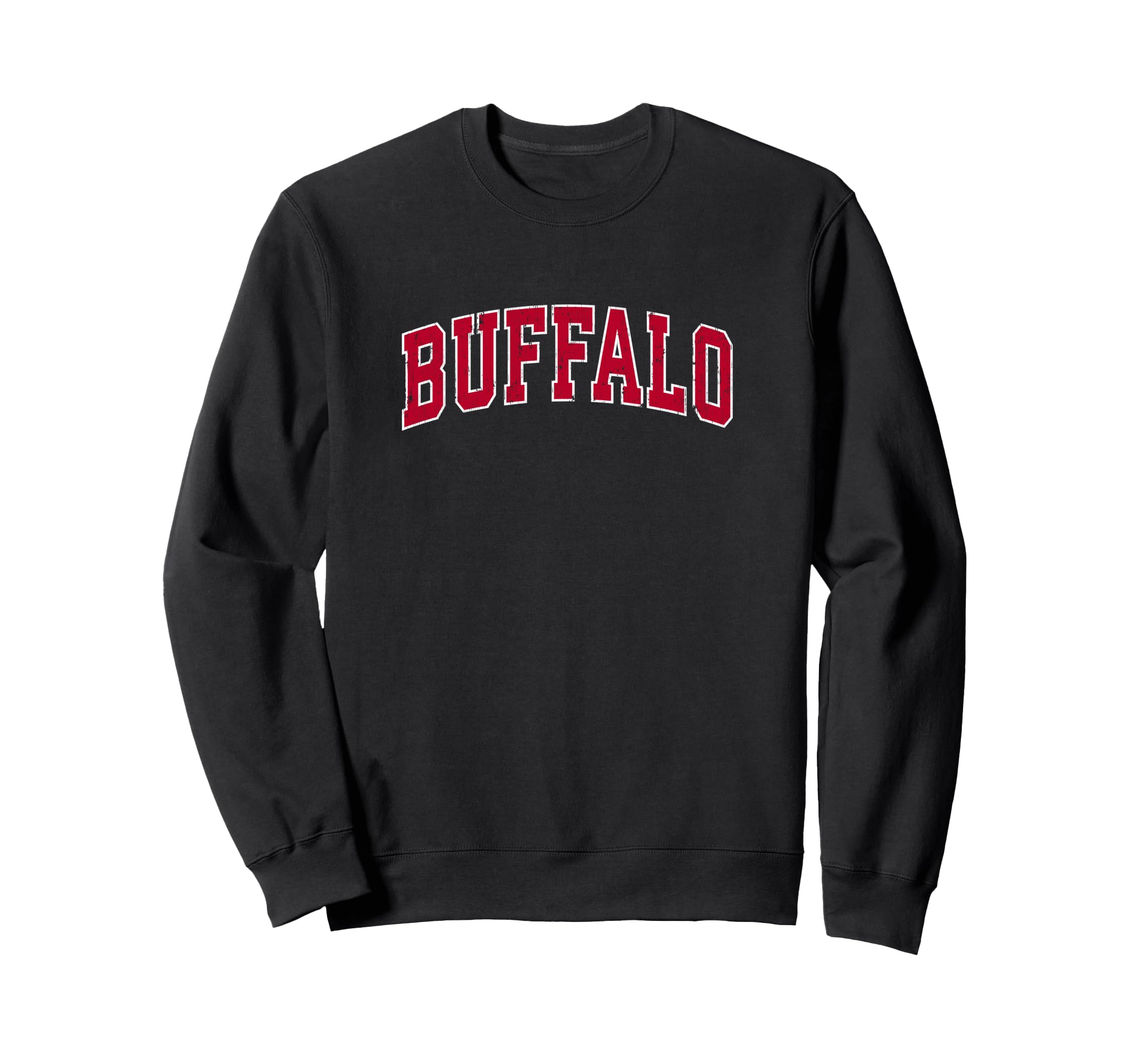 Buffalo New York Ny Sports Red Sweatshirt - Fun Novelty Design for Adults - T-Shirt, Sweatshirt, Hoodie