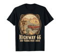 Highway 66 100 Years 1926 2026 Car T-Shirt - Novelty Apparel for Adults - T-Shirt, Sweatshirt, Hoodie