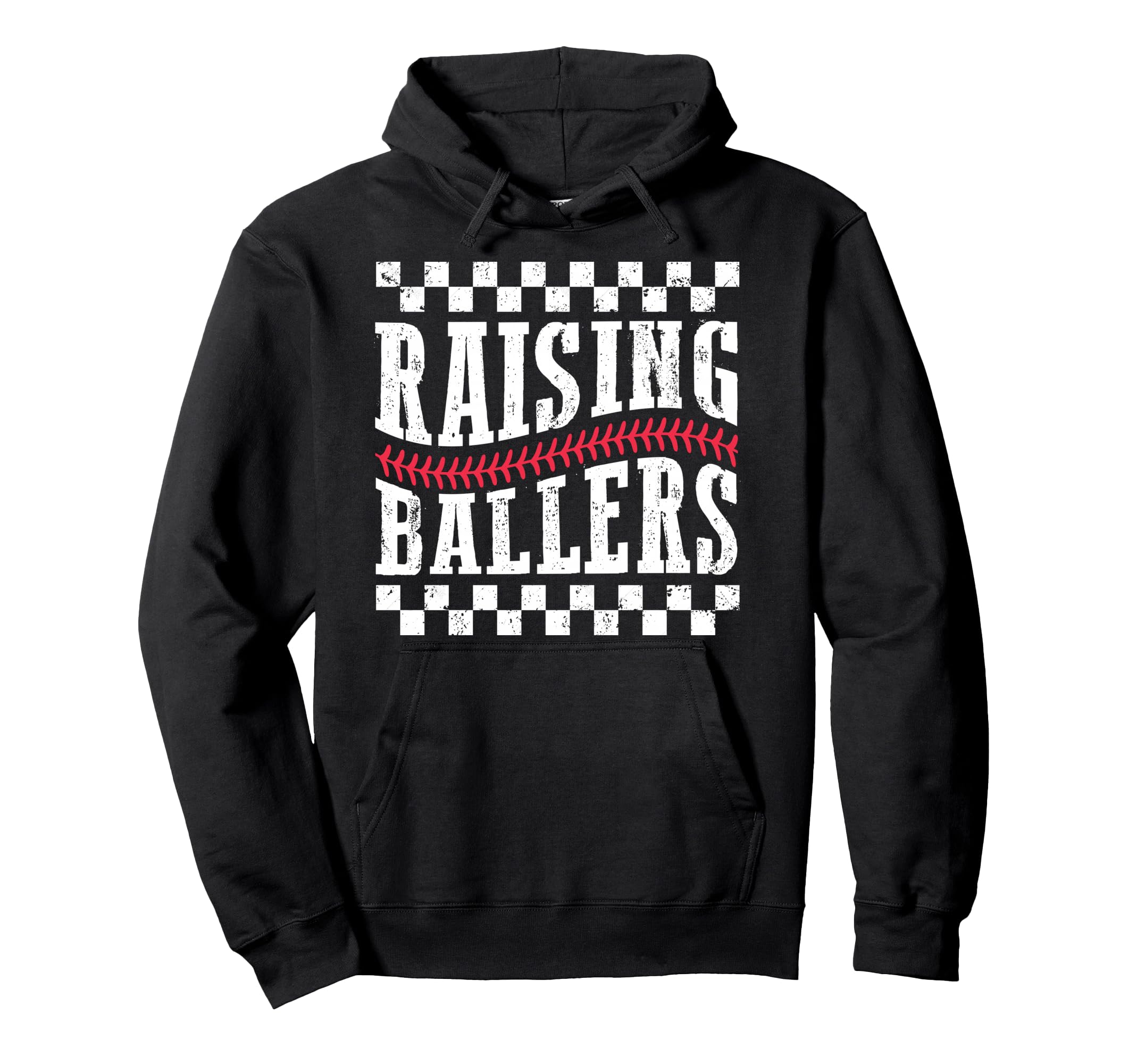 Raising Ballers Funny Mom Baseball Hoodie - Aesthetic Graphic Unisex - T-Shirt, Sweatshirt, Hoodie