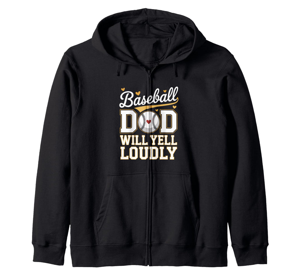 Baseball Dad Fathers Day Hoodie - Unique Graphic for Adults - T-Shirt, Sweatshirt, Hoodie