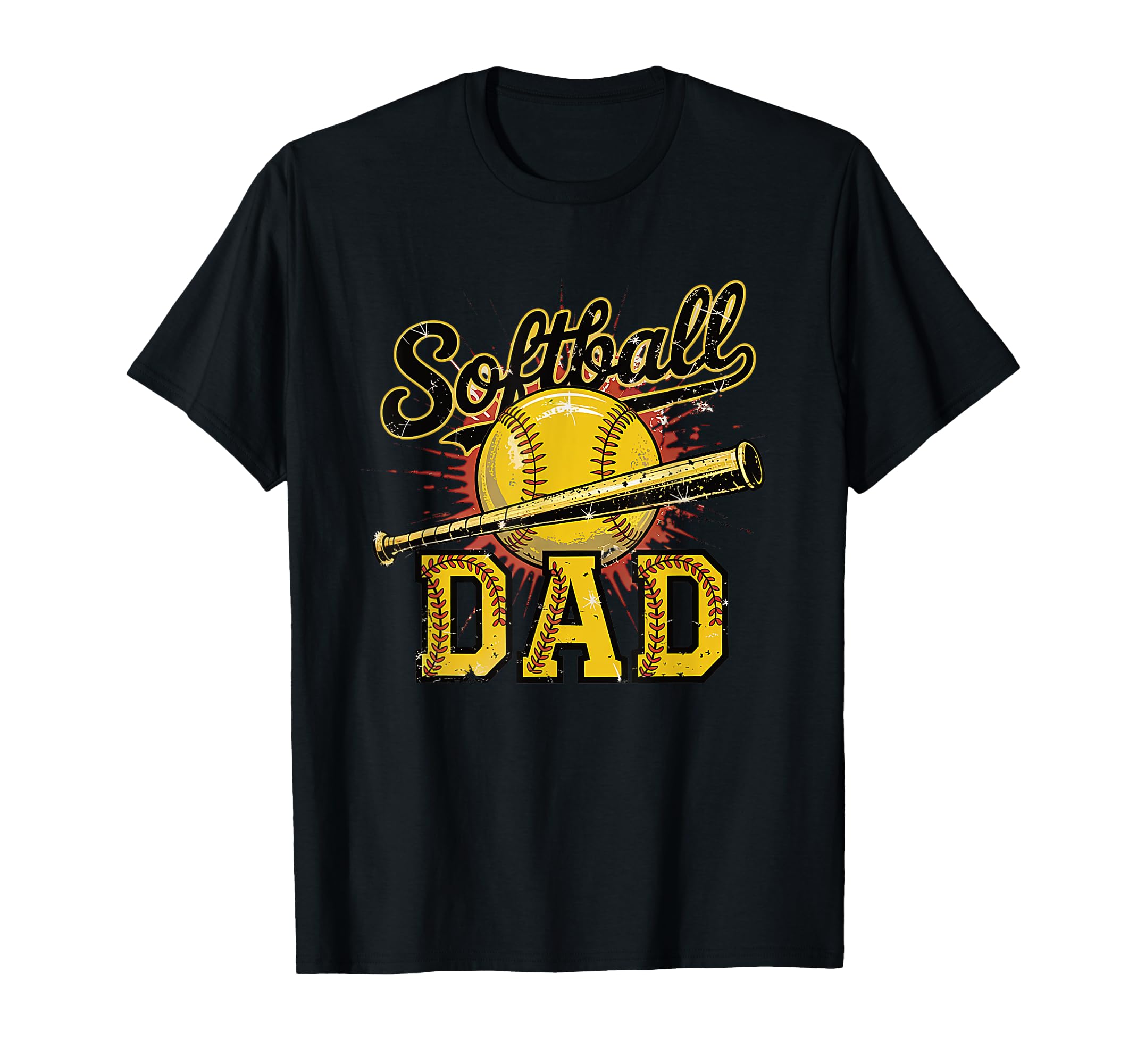 Proud Softball Dad Game Day Sports T-Shirt - Custom Art Print Unisex - T-Shirt, Sweatshirt, Hoodie