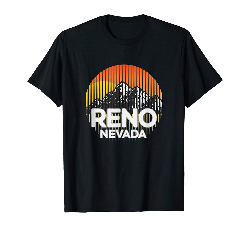 Reno Nevada Mountain Sunset T-Shirt - Novelty Apparel Men Women - T-Shirt, Sweatshirt, Hoodie