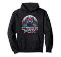 Cyber Fox Sunset Vaporwave Aesthetic Hoodie - Novelty Apparel for Adults - T-Shirt, Sweatshirt, Hoodie