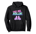 Roller Skate Funny 70S 80S Skating Disco Hoodie - Unique Graphic Unisex - T-Shirt, Sweatshirt, Hoodie