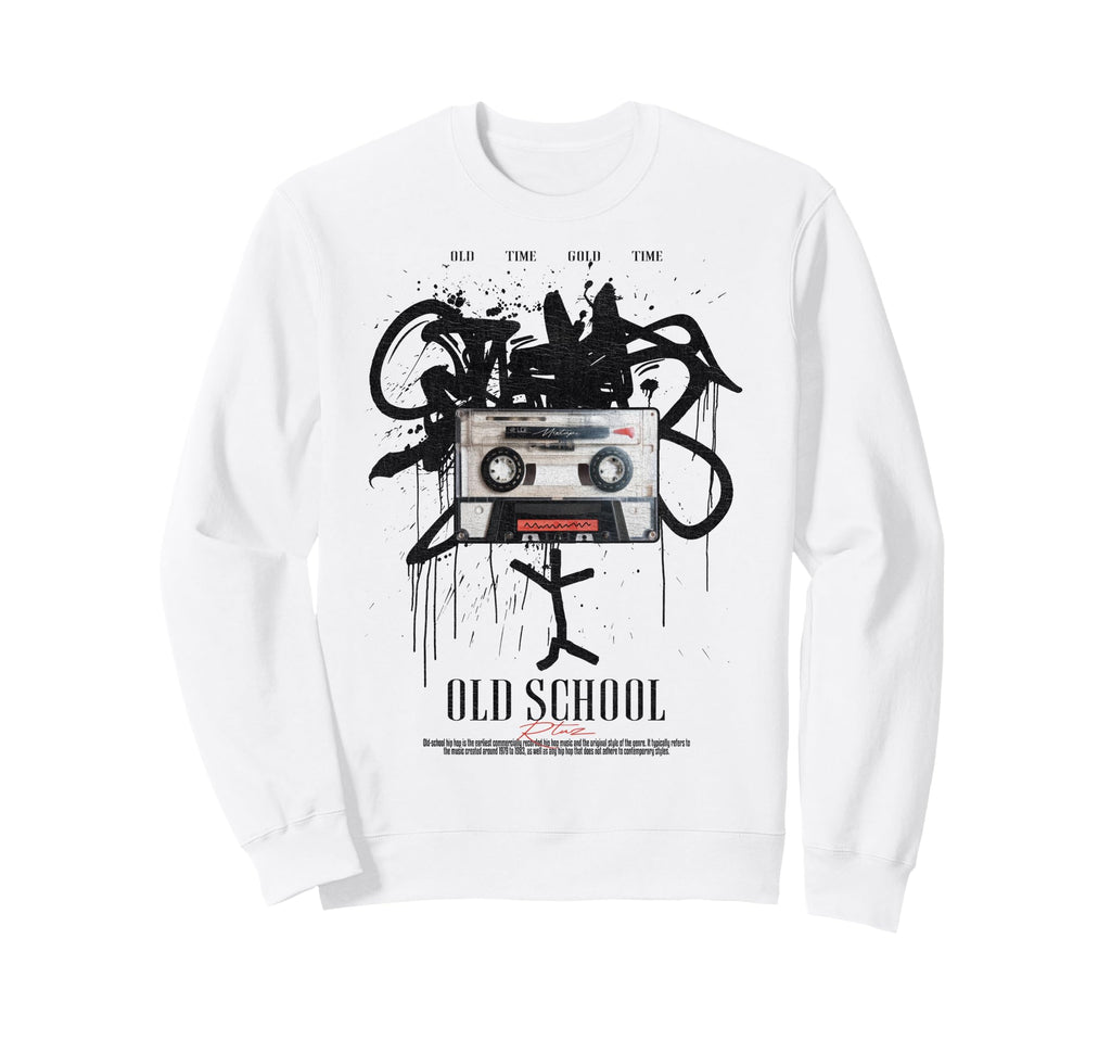 Old School Music Tape Mixtape Sweatshirt - Trendy Graphic Men Women - T-Shirt, Sweatshirt, Hoodie