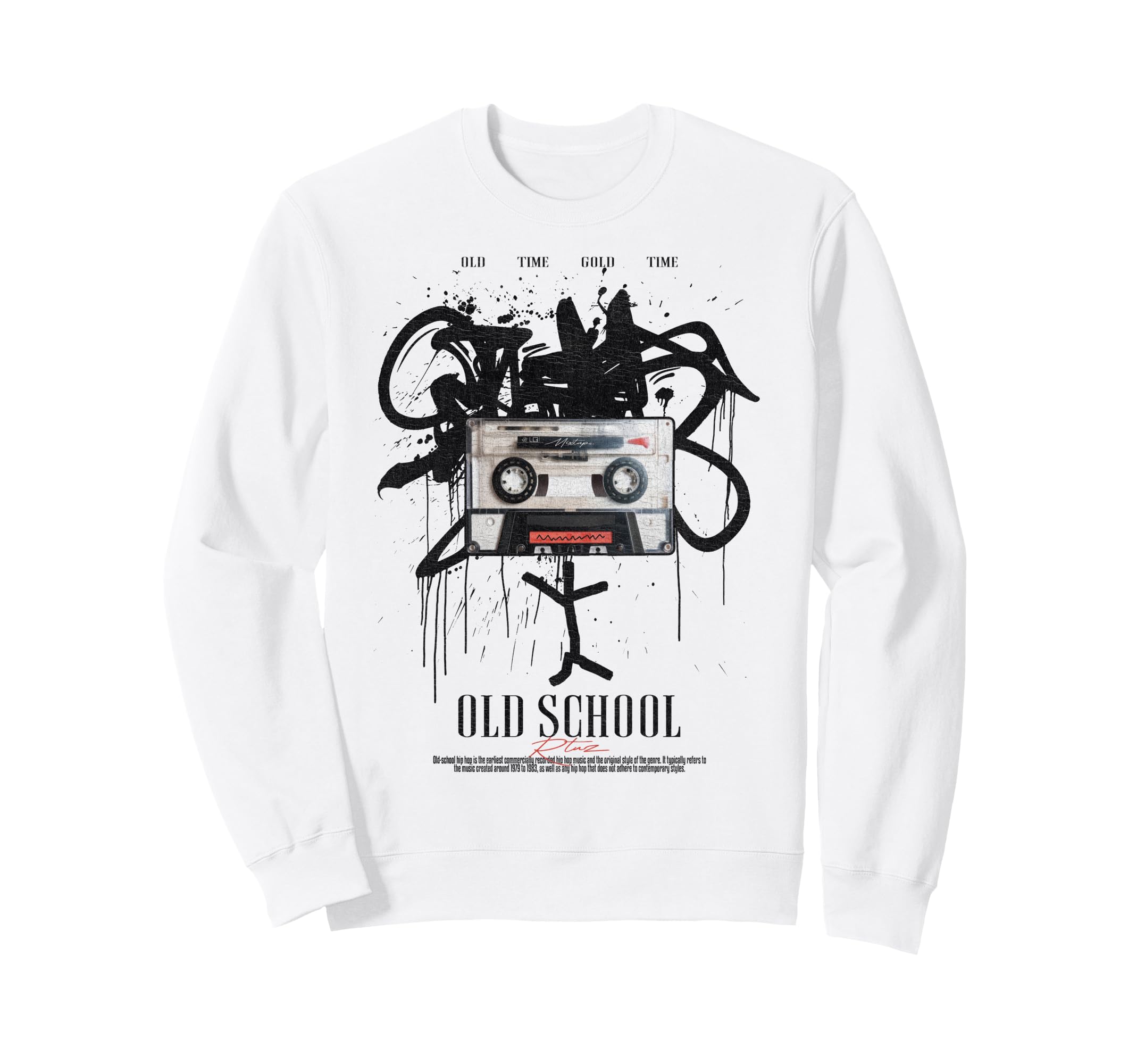 Old School Music Tape Mixtape Sweatshirt - Trendy Graphic Men Women - T-Shirt, Sweatshirt, Hoodie