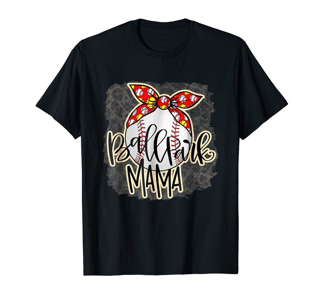 Ballpark Mama Leopard Baseball Mothers Day T-Shirt - Trendy Graphic Unisex - T-Shirt, Sweatshirt, Hoodie
