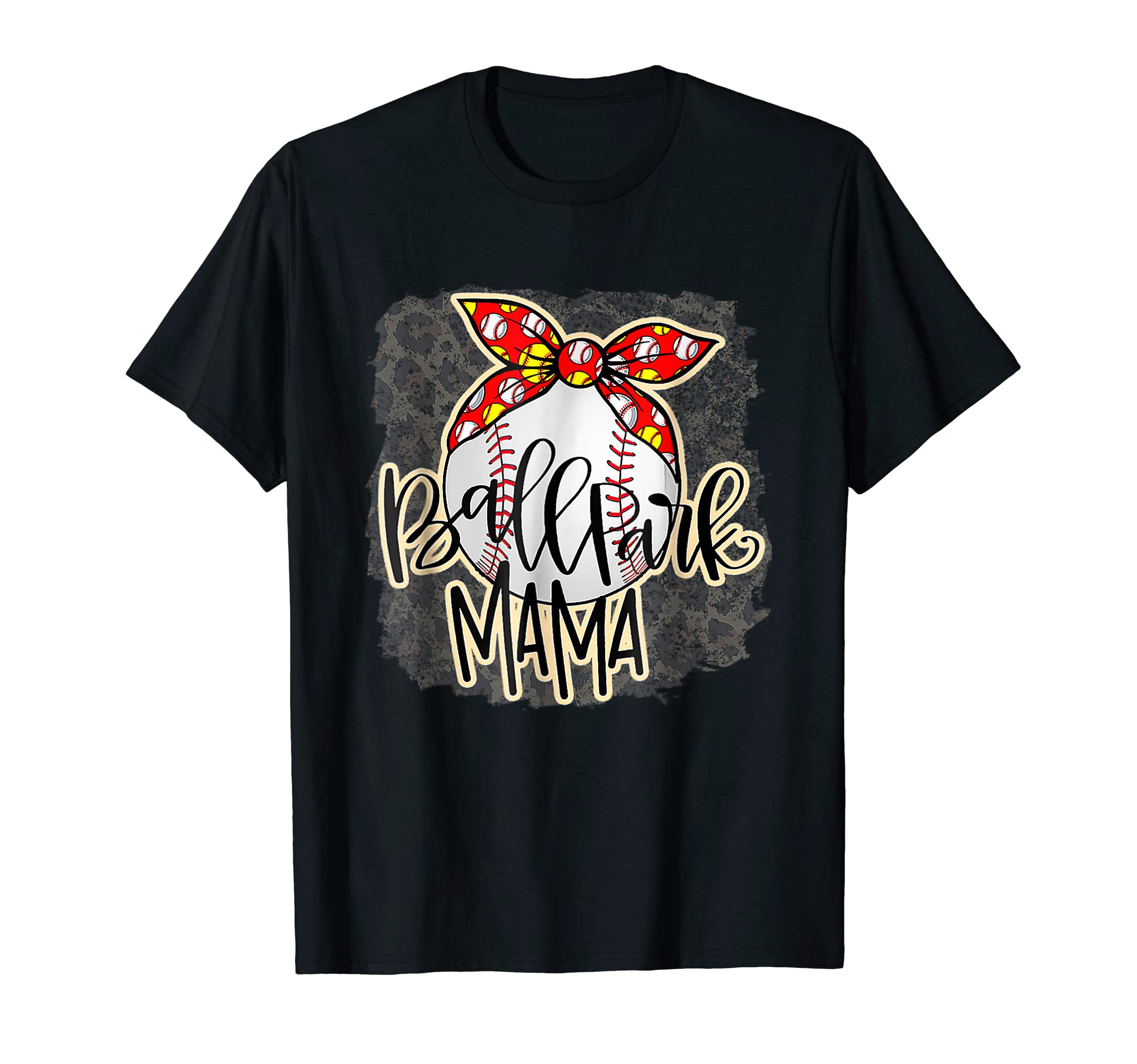 Ballpark Mama Leopard Baseball Mothers Day T-Shirt - Trendy Graphic Unisex - T-Shirt, Sweatshirt, Hoodie