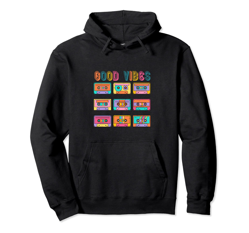Good Vibes 90S Throwback Music Remix Hoodie - Unique Graphic Men Women - T-Shirt, Sweatshirt, Hoodie