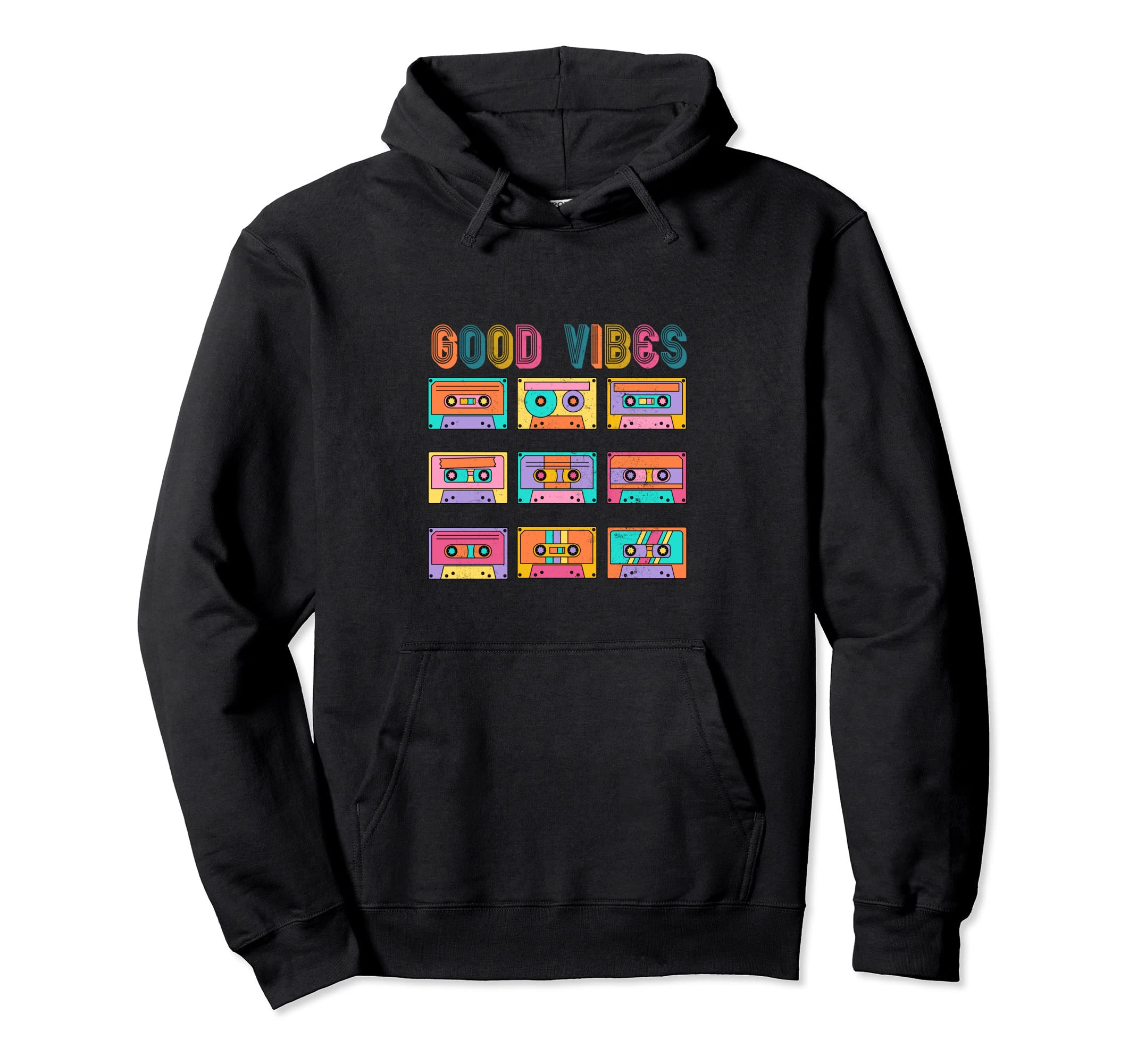 Good Vibes 90S Throwback Music Remix Hoodie - Unique Graphic Men Women - T-Shirt, Sweatshirt, Hoodie