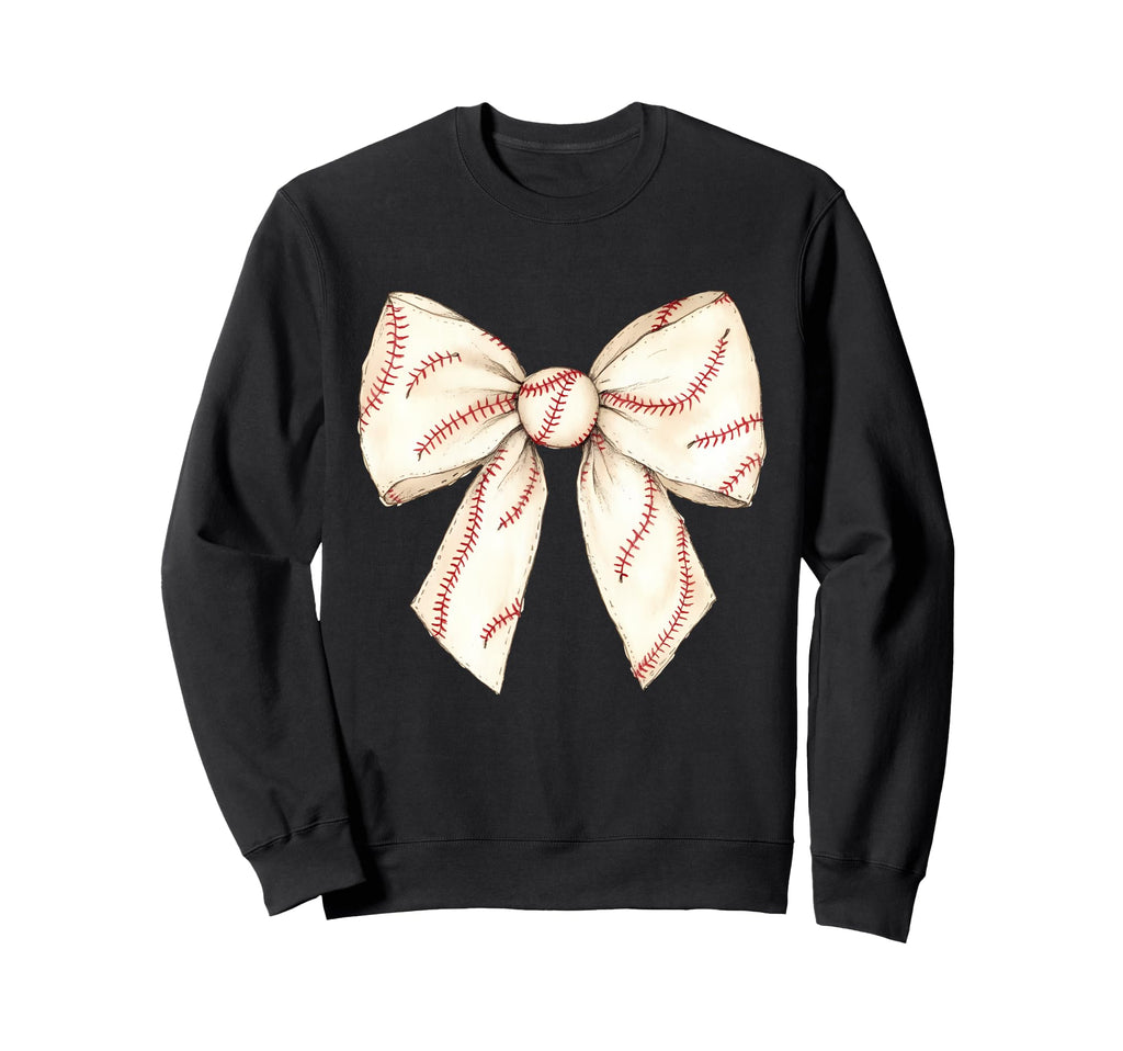 Baseball Coquette Bow Baseball Mom Sweatshirt - Trendy Graphic for Adults - T-Shirt, Sweatshirt, Hoodie