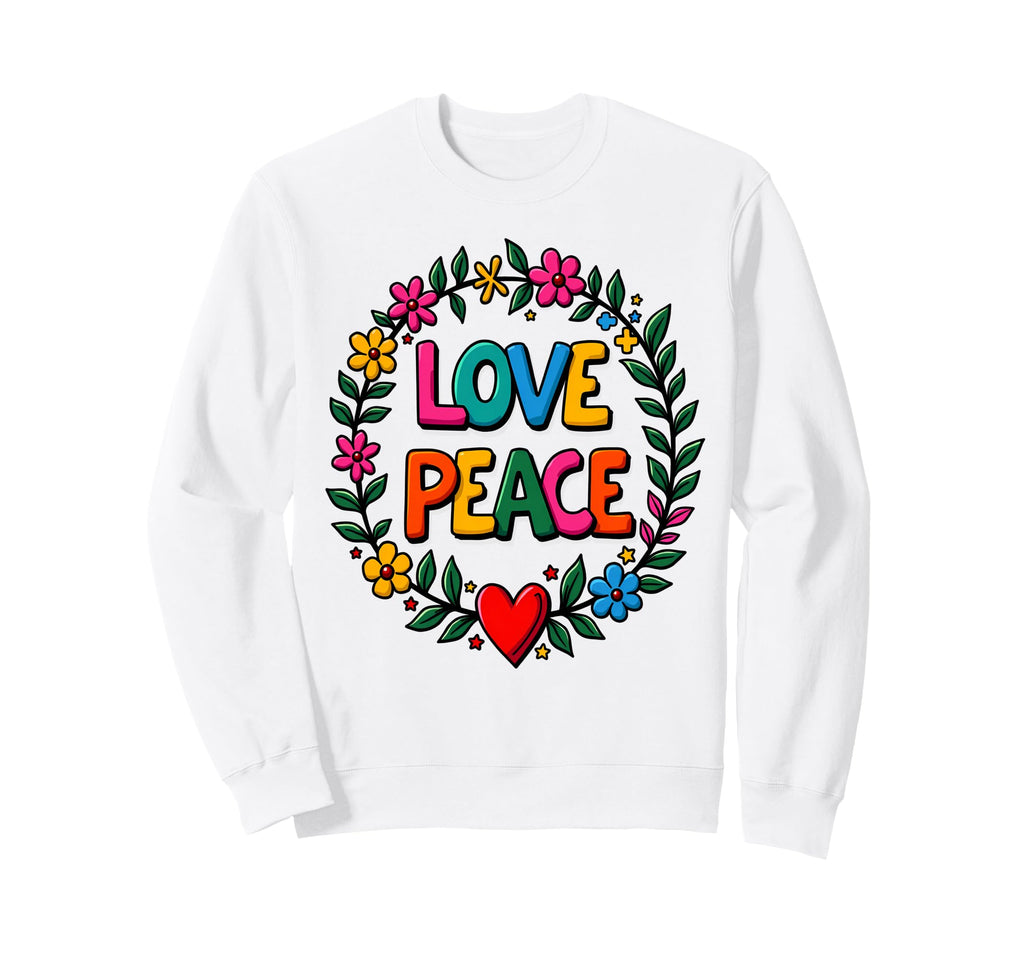 60S 70S Flower Power Groovy Love Sweatshirt - Streetwear Style Men Women - T-Shirt, Sweatshirt, Hoodie
