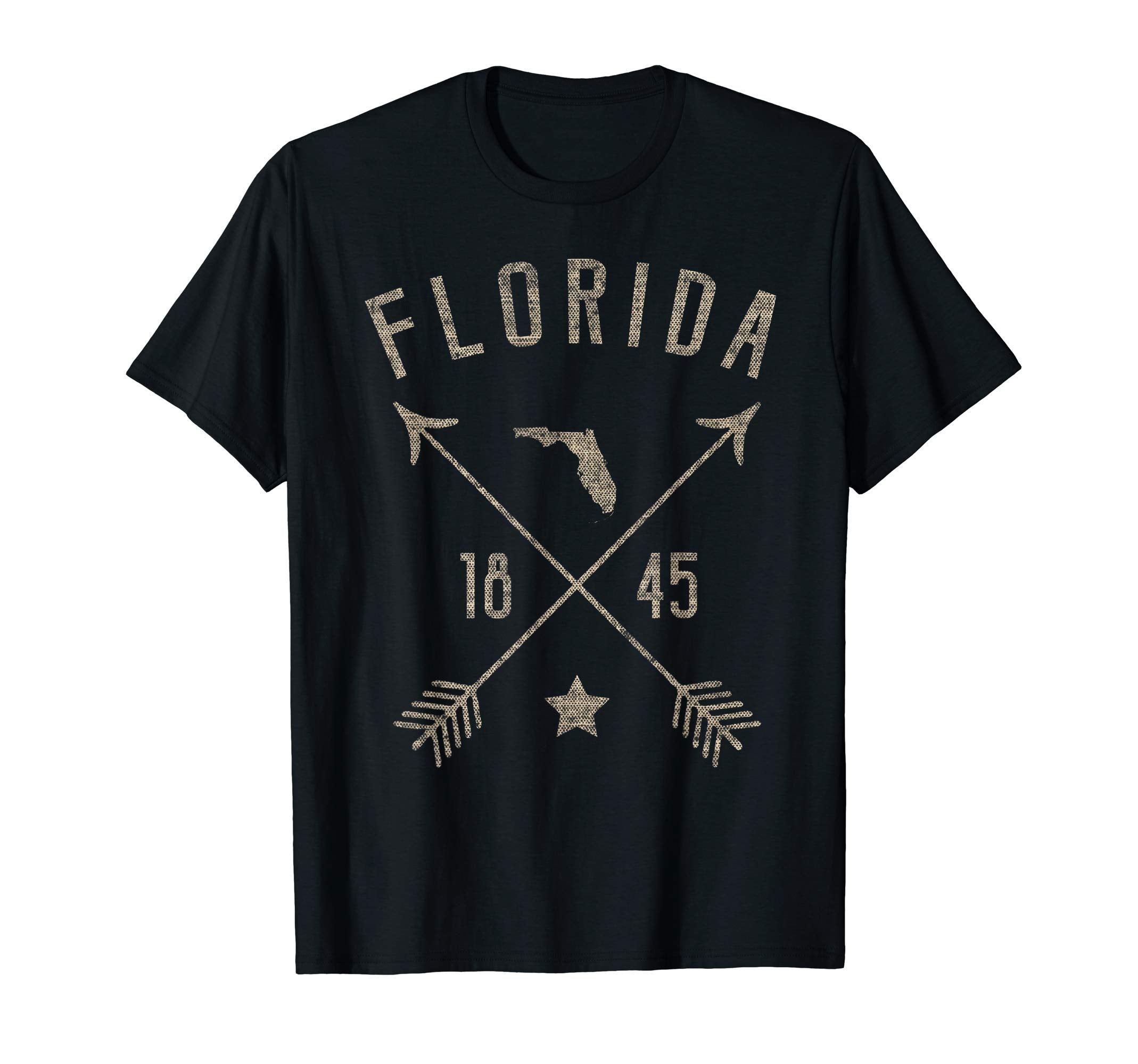 Florida Distressed Home State Map T-Shirt - Fun Novelty Design for Adults - T-Shirt, Sweatshirt, Hoodie