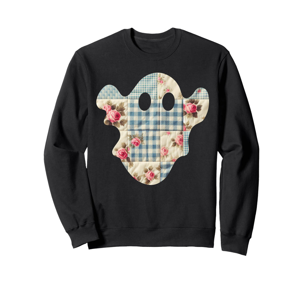 Patchwork Ghost Chic Shabby Check Sweatshirt - Trendy Graphic Men Women - T-Shirt, Sweatshirt, Hoodie
