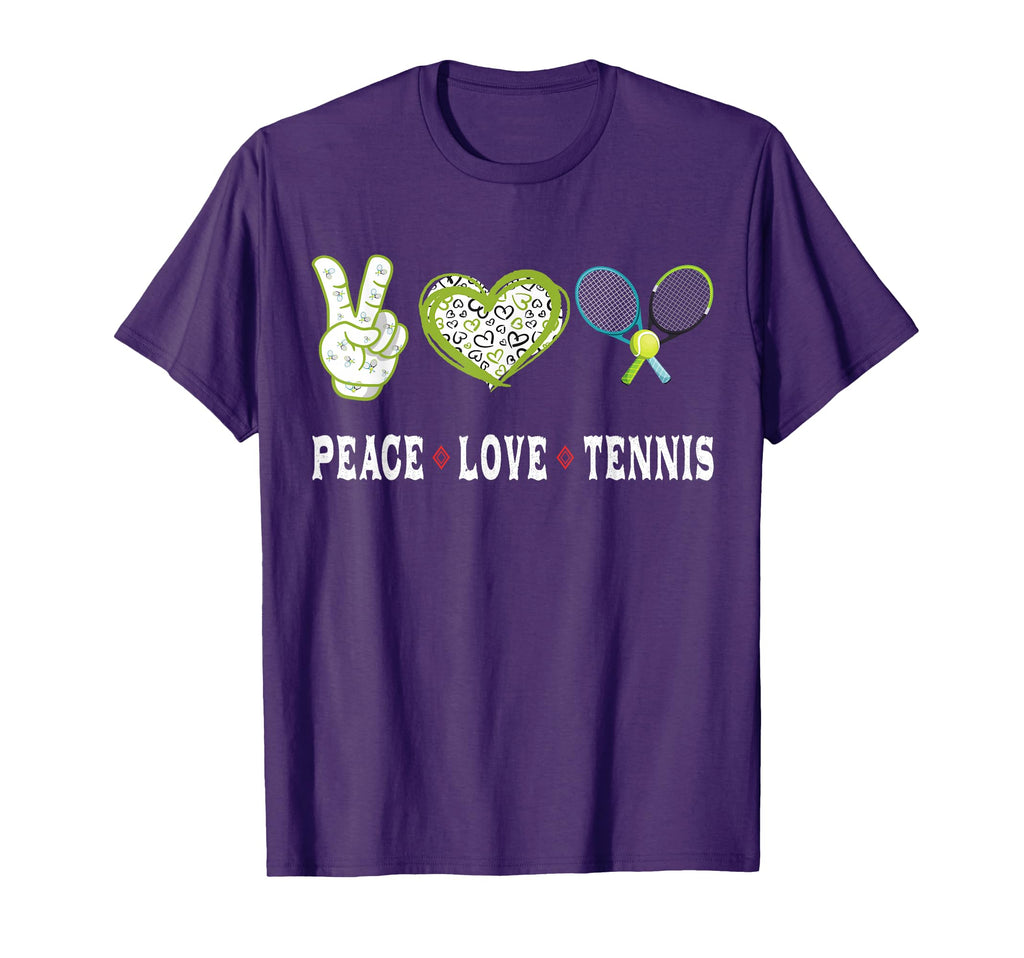 Tennis Lovers Player Fans Peace Love T-Shirt - Trendy Graphic for Adults - T-Shirt, Sweatshirt, Hoodie