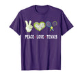 Tennis Lovers Player Fans Peace Love T-Shirt - Trendy Graphic for Adults - T-Shirt, Sweatshirt, Hoodie