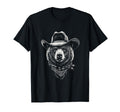 Cowboy Bear Portrait Western Animal T-Shirt - Custom Art Print for Adults - T-Shirt, Sweatshirt, Hoodie