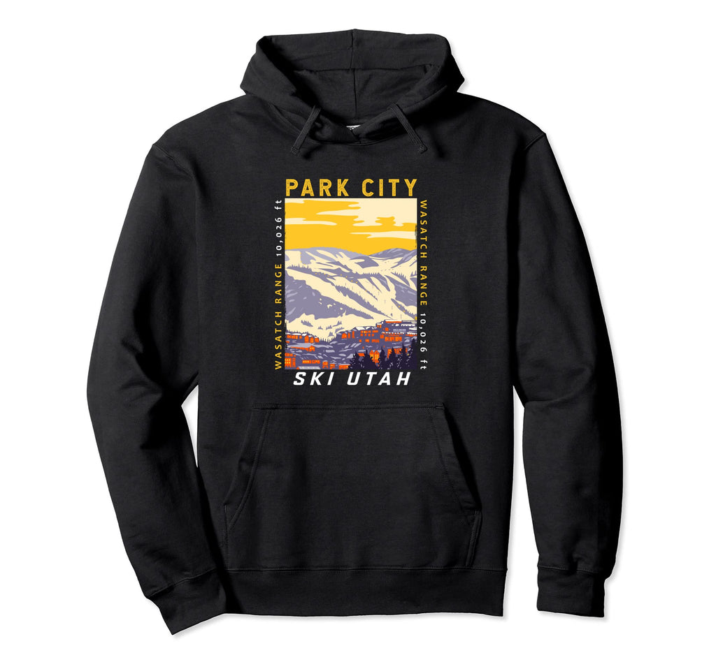Park City Ski Area Utah Distressed Hoodie - Streetwear Style Men Women - T-Shirt, Sweatshirt, Hoodie