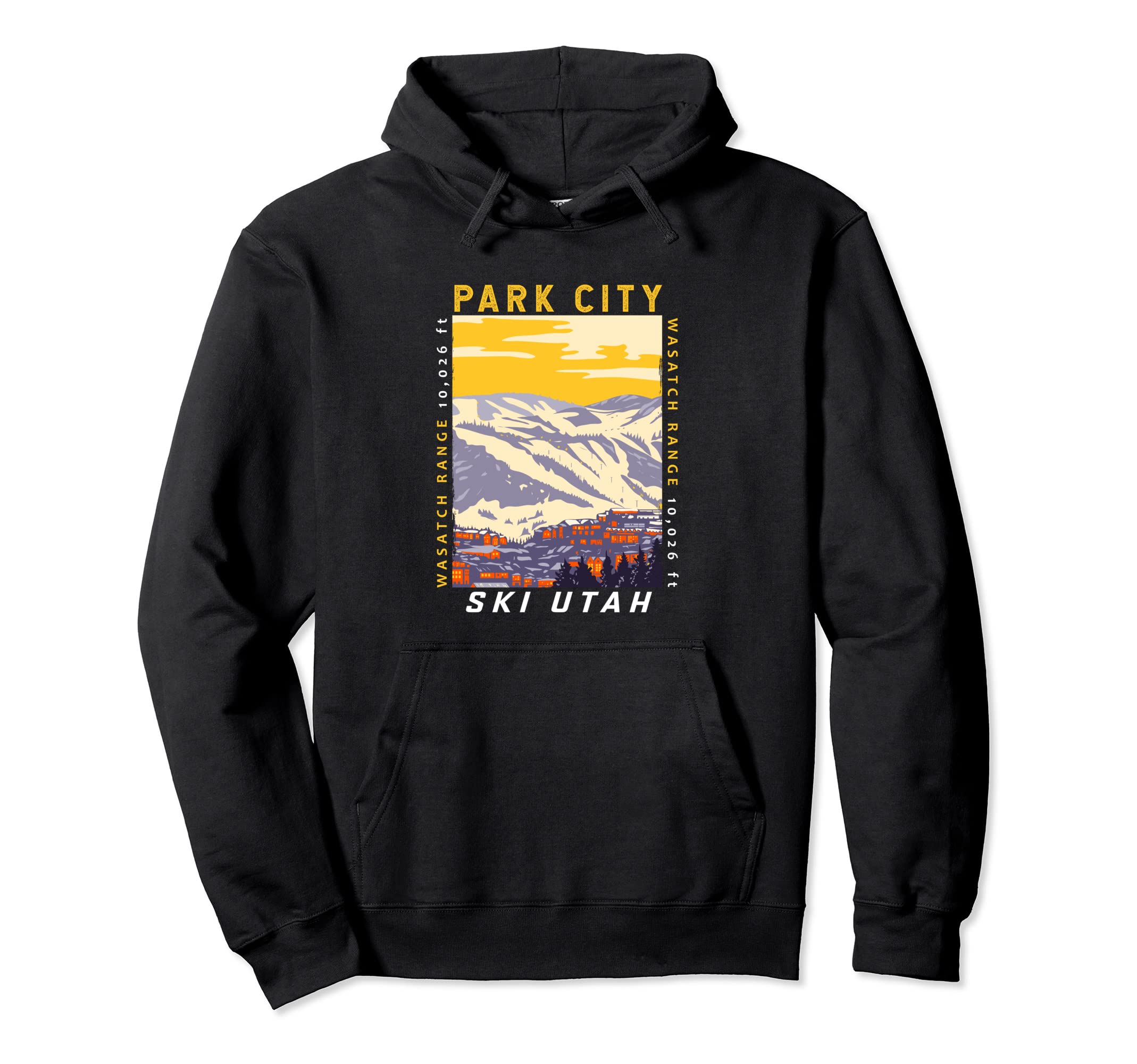 Park City Ski Area Utah Distressed Hoodie - Streetwear Style Men Women - T-Shirt, Sweatshirt, Hoodie