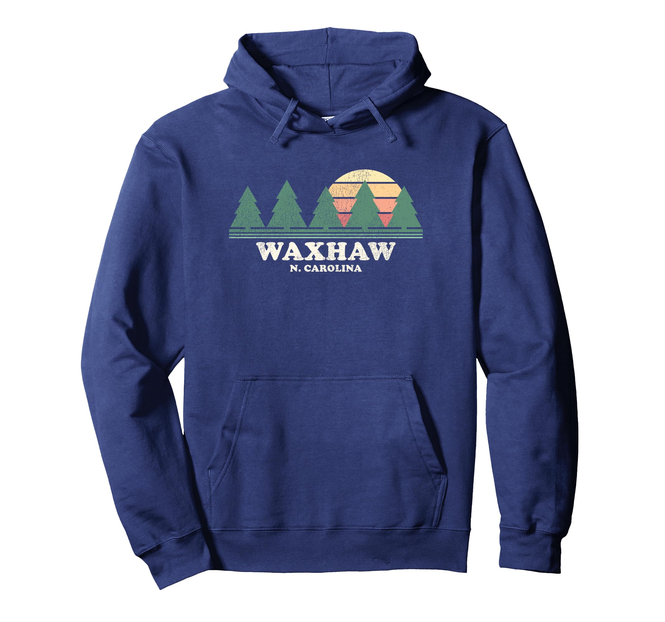 Waxhaw Nc Throwback 70S Hoodie - Minimalist Print for Adults - T-Shirt, Sweatshirt, Hoodie