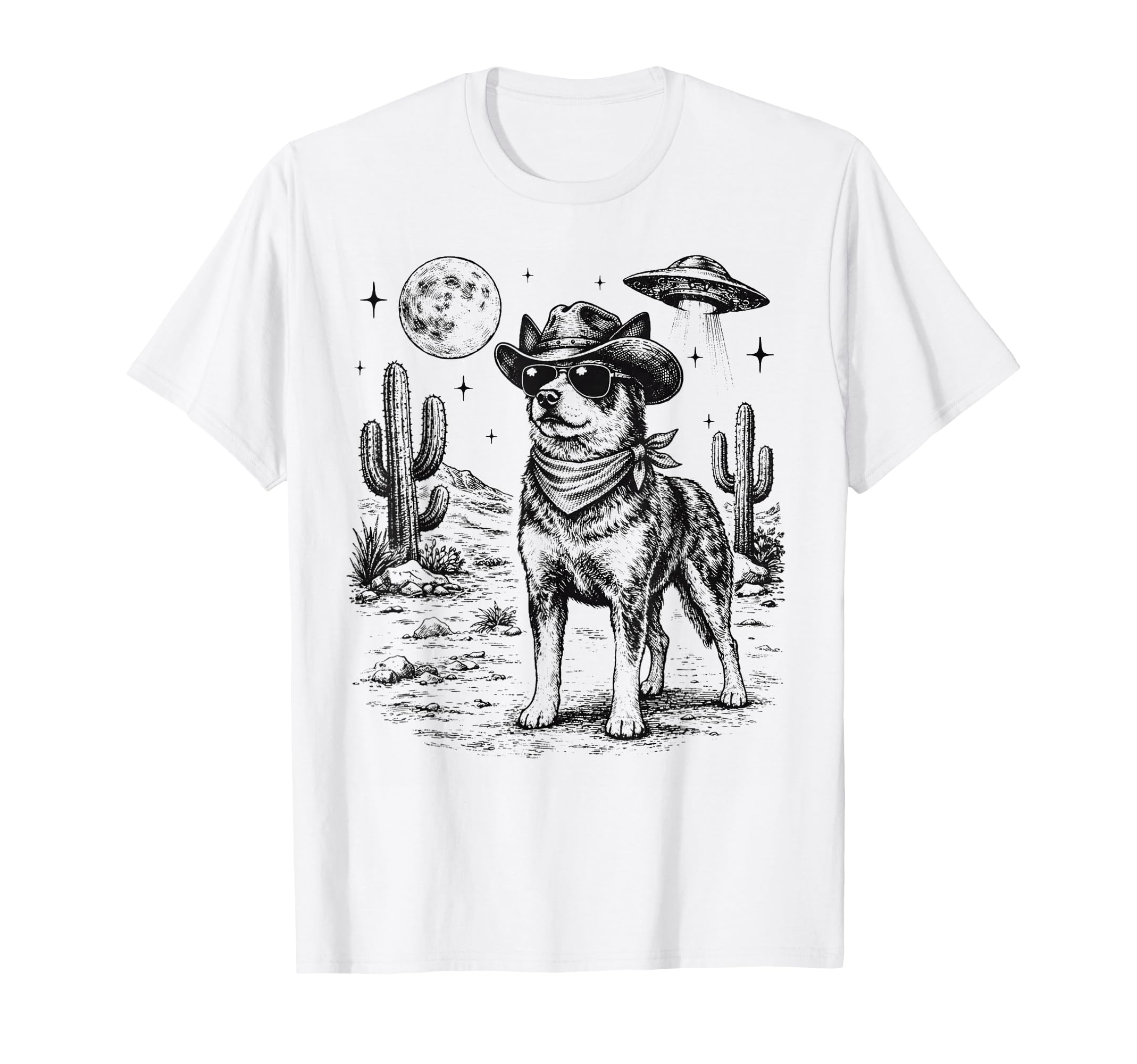 Cowboy Dog Funny Australian Cattle T-Shirt - Fun Novelty Design Men Women - T-Shirt, Sweatshirt, Hoodie