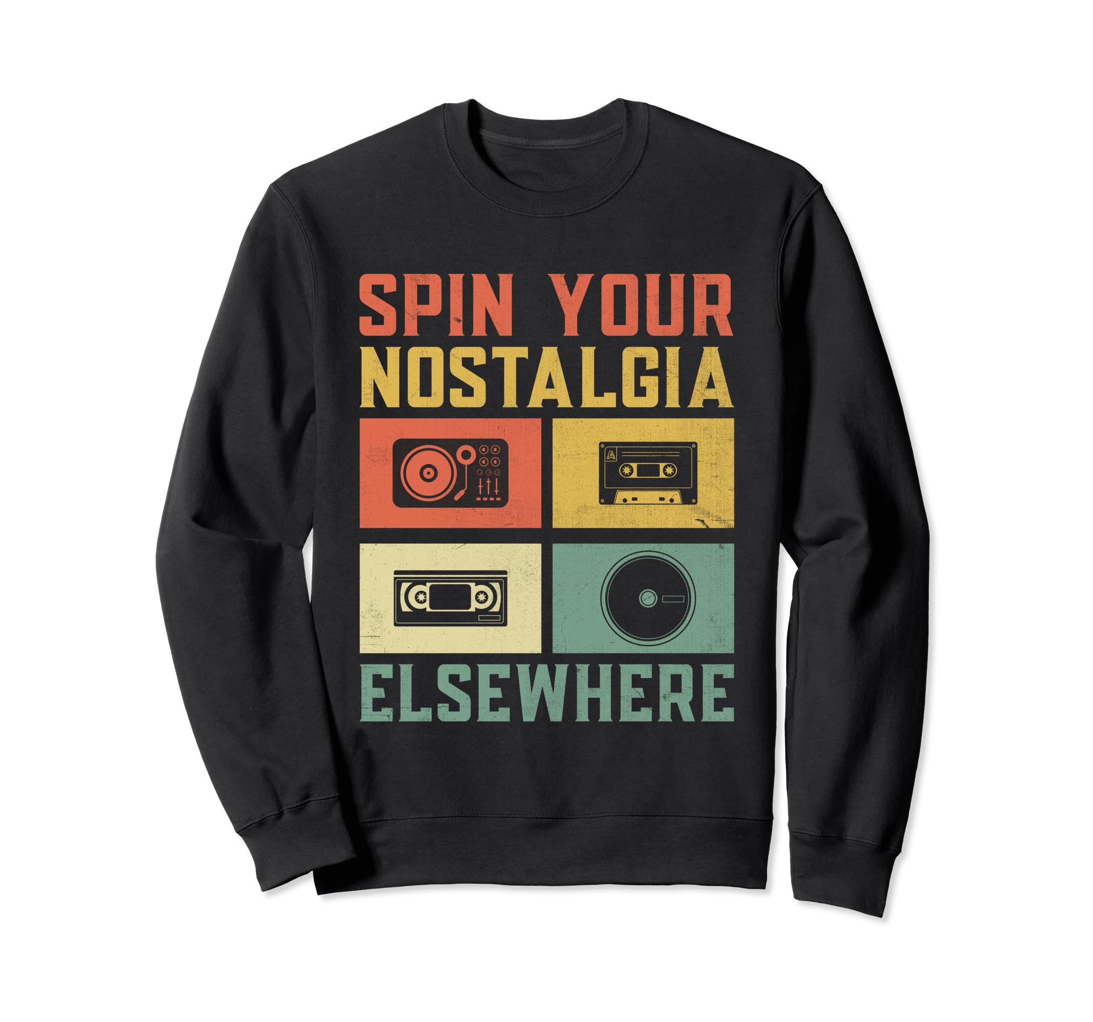 Funny Old School Dj Equipment Sweatshirt - Minimalist Print Men Women - T-Shirt, Sweatshirt, Hoodie