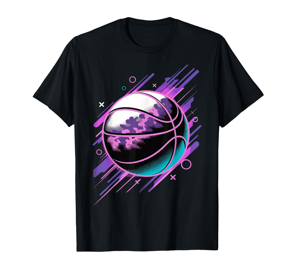 Colorful Basketball Ball Basketball T-Shirt - Aesthetic Graphic Men Women - T-Shirt, Sweatshirt, Hoodie