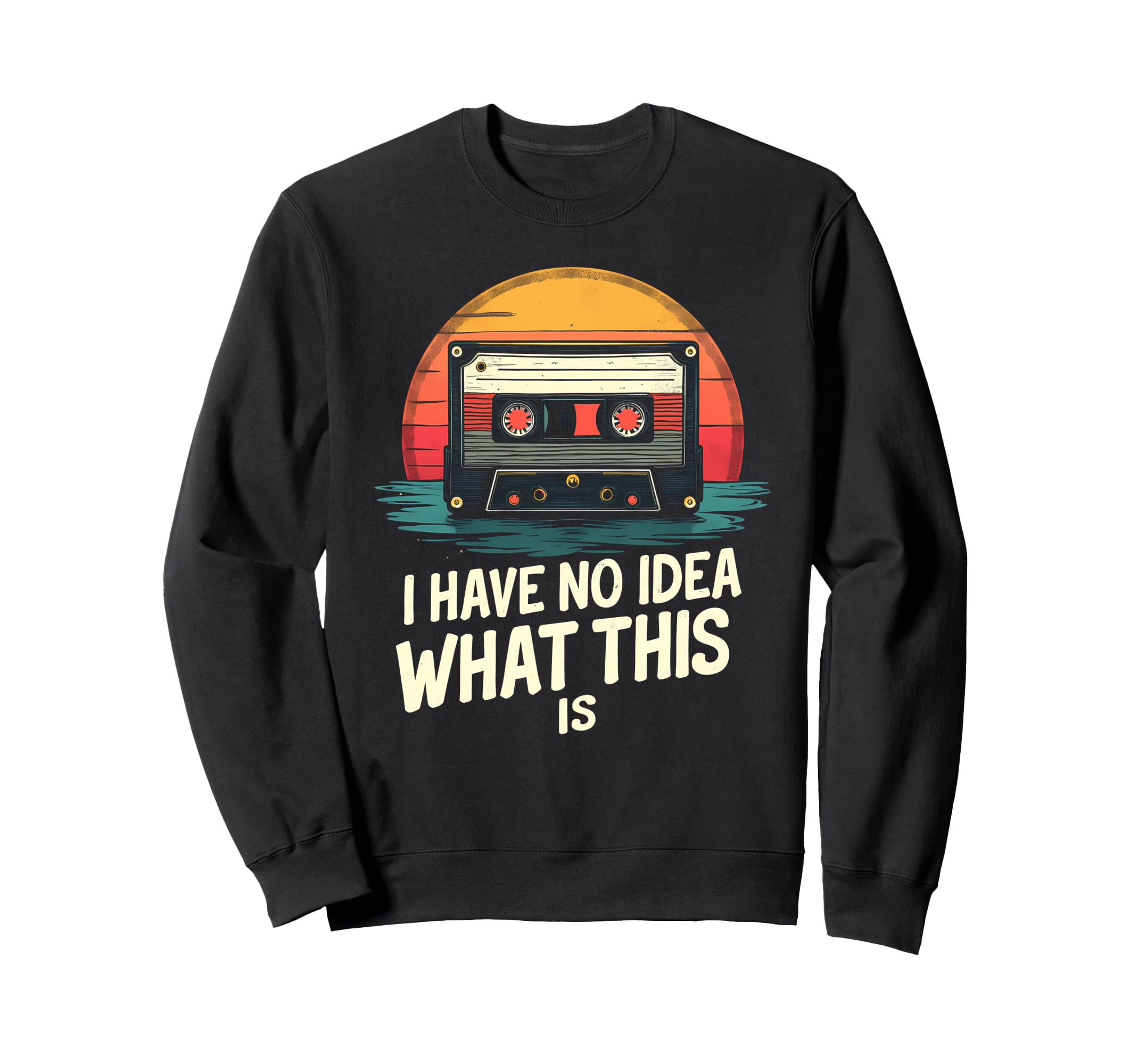 Humorous Cassette Tape Confusion Sweatshirt - Minimalist Print Unisex - T-Shirt, Sweatshirt, Hoodie