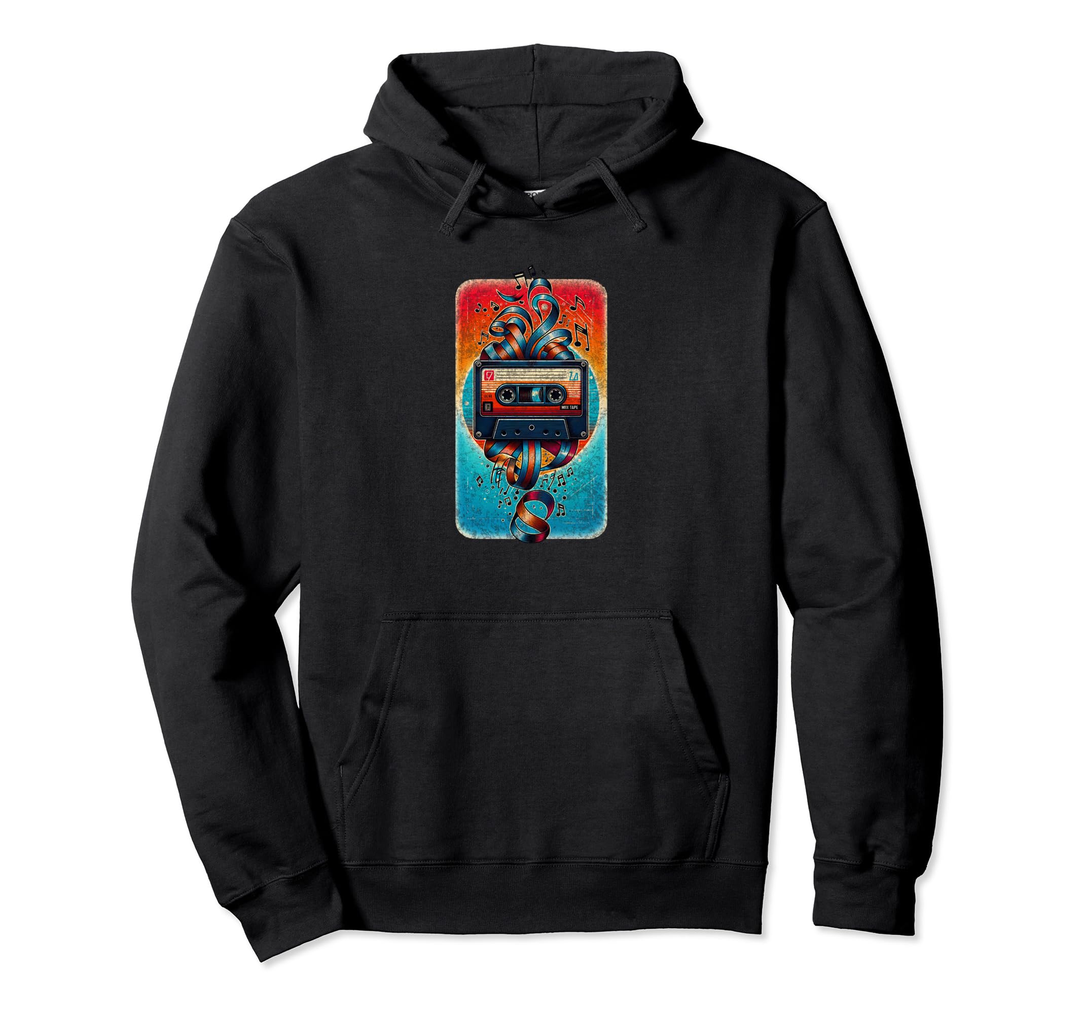 Oldschool Cassette Mixtape Hoodie - Minimalist Print Unisex - T-Shirt, Sweatshirt, Hoodie