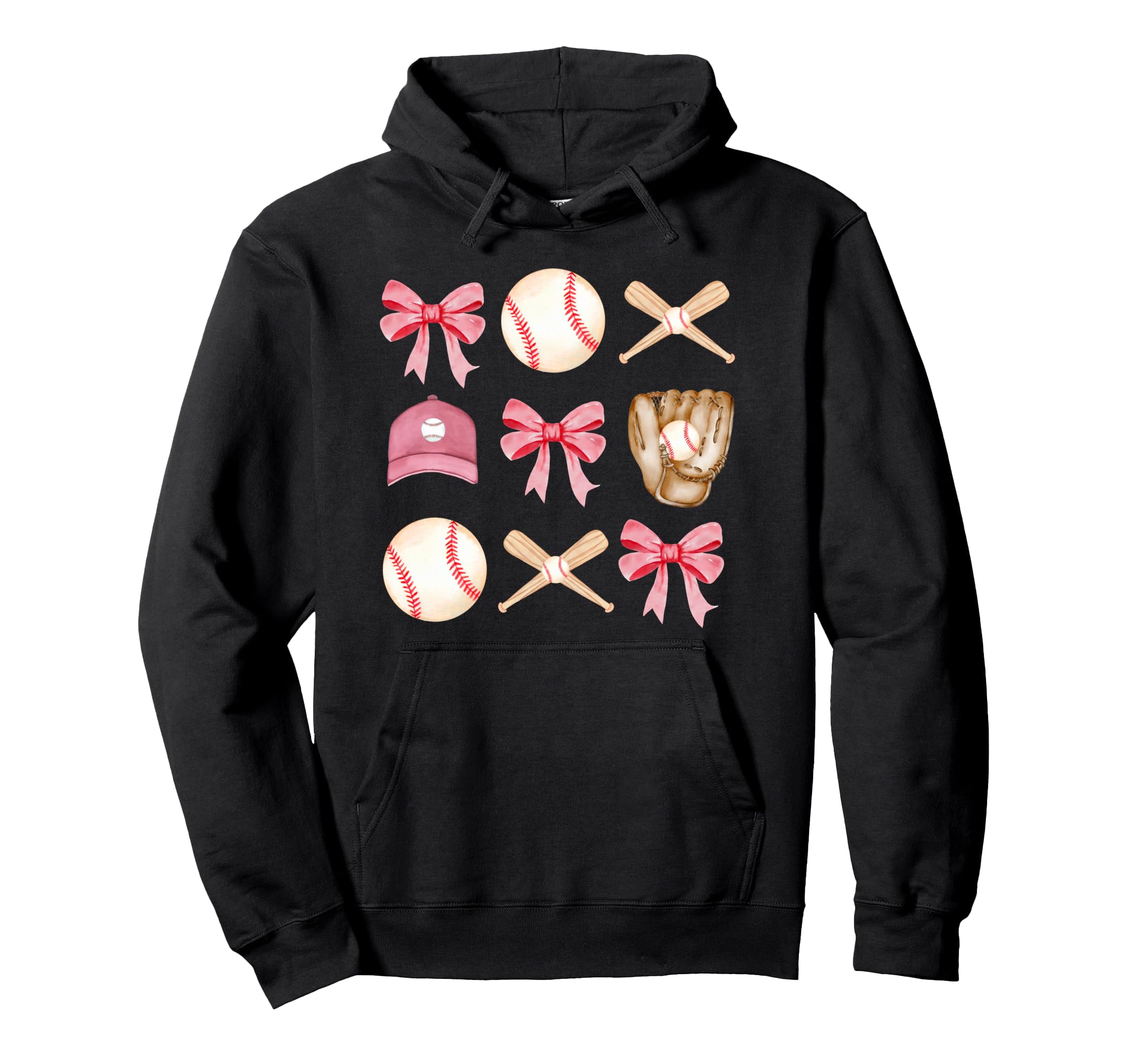 Baseball Mom Coquette Mothers Day Hoodie - Novelty Apparel Men Women - T-Shirt, Sweatshirt, Hoodie