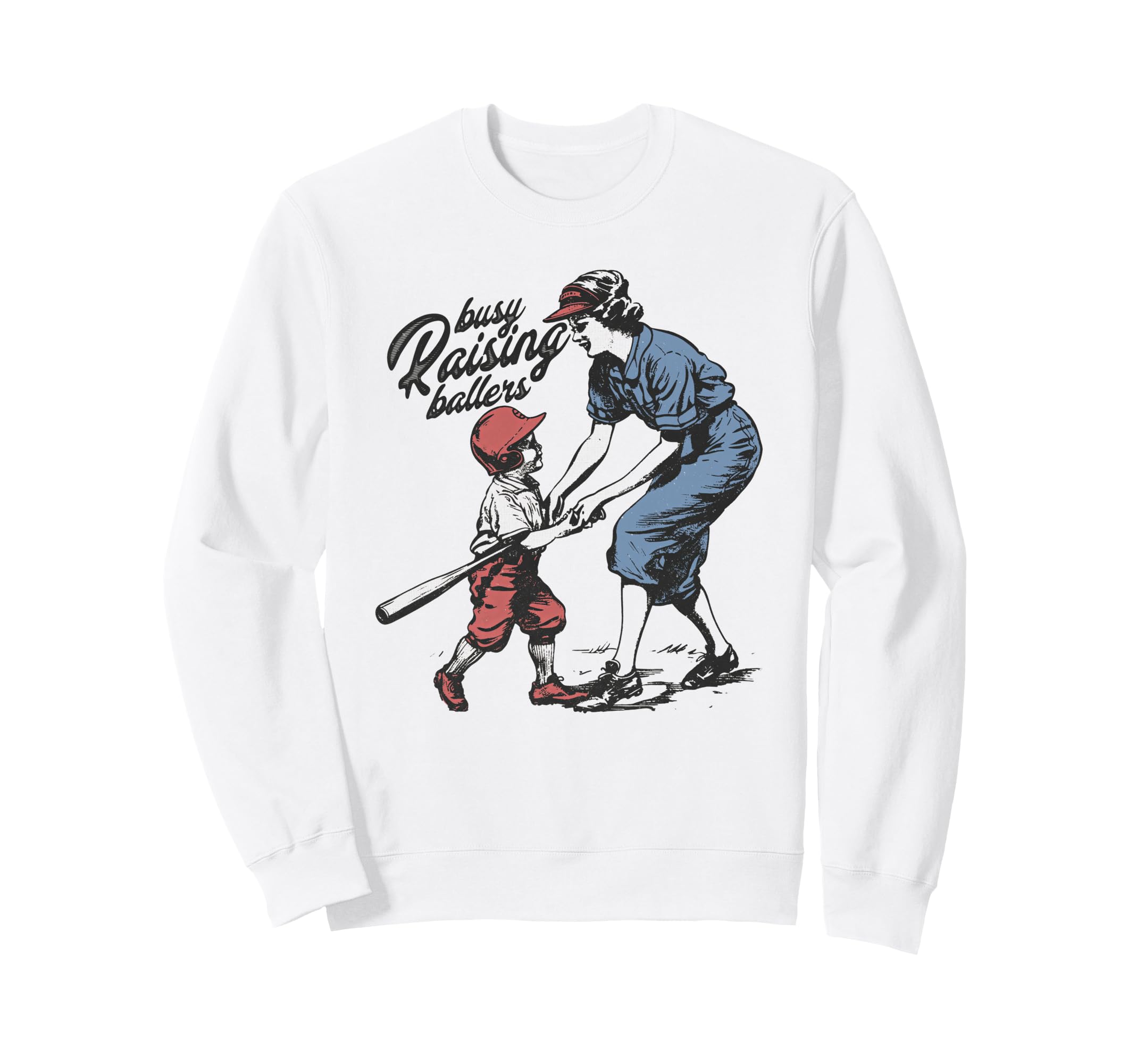 Busy Raising Ballers Baseball Mom Sweatshirt - Fun Novelty Design Unisex - T-Shirt, Sweatshirt, Hoodie
